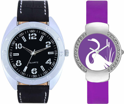 

VALENTIME VL31VT22 New Latest Stylish Designer Collection Leather Combo Couple Diamond Fancy Casual Best Offer Watch - For Men & Women