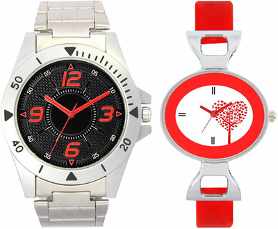 

VALENTIME VL02VT31 New Latest Stylish Designer Collection Leather Combo Couple Silver Metal bracelet Fancy Casual Best Offer Watch - For Men & Women