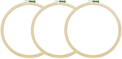 

AsianHobbyCrafts Wooden Embroidery Hoop Ring Frame (14-inch, 3 Pieces)