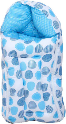 

RBC RIYA R bluee dot slipeing baby sleeping bag crib(Fabric, Blue)