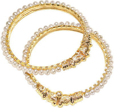 40% OFF on Surat Diamond Metal Pearl Gold-plated Bangle Set(Pack of 2) 40% OFF on Surat Diamond Metal Pearl Gold-plated Bangle Set(Pack of 2)
