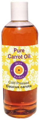 

Deve Herbes Pure Carrot Oil (Daucus carota) 100% Natural Therapeutic Grade Cold Pressed(200 ml)