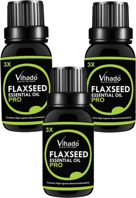 

VIHADO Flax seed Oil 100% Pure & Natural Essential Oil | Flaxseed Essential Oil | Flax seed Oil For Skin | Flaxseed Oil For Weight Loss | Cold Pressed Flax seed Oil |Organic Flaxseed Oil | Linseed Oil | Flaxseed Oil For Cooking | Lin seed oil - 15 ML (PAC