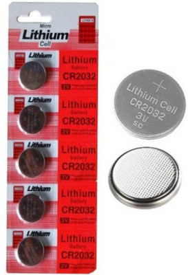VGS MARKETINGS 5 Pcs Micro Lithium Cell CR2032 3V Coin Cell  N-1022 Pack of 5 Batteries Lithium CR-2032 3 Volt Coin Cell Calculator   Battery(Pack of 5)