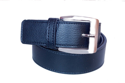 

DELUXINDIA Men Casual Blue Synthetic Belt, Black