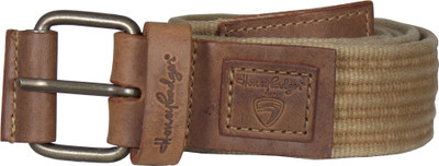 

Honey Badger Men Casual Beige Canvas Belt