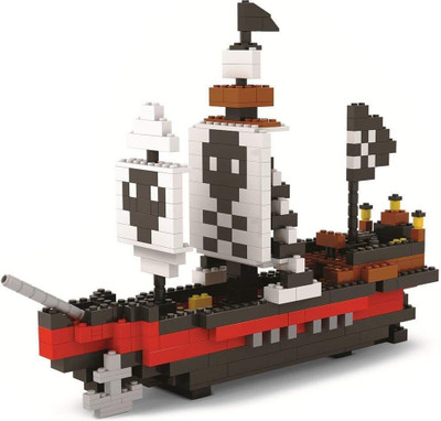 

Pacific Toys Play and Create Pirate Ship Block Set, Multi Color (350 Pieces)(Multicolor)