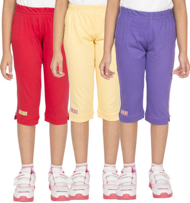 

Ocean Race Capri For Girls Solid Cotton(Multicolor, Red & yellow & purple