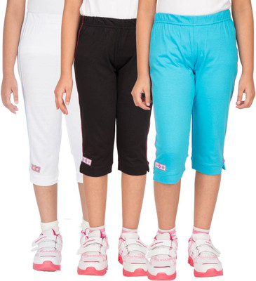 

Ocean Race Capri For Girls Solid Cotton(Multicolor, Aqua blue & white & black