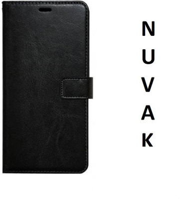 Nuvak Flip Cover for Lava Z50(Black, Dual Protection)