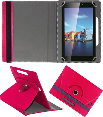 Fastway Flip Cover for Iball Q40i 8 GB 7 inch with Wi-Fi Only(Pink, Cases with Holder, Pack of: 1)