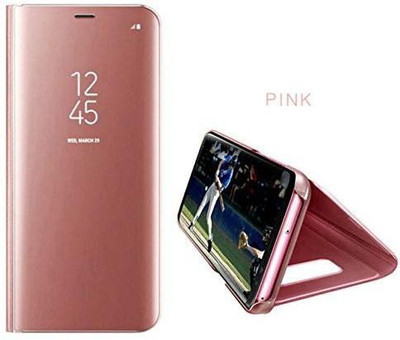 TGK Flip Cover for Samsung Galaxy J7 Max / Clear View Mirror Flip Smart Stand Case Cover for Samsung Galaxy J7 Max(Pink, Shock Proof)