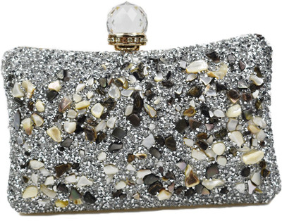 LACIRA Party Silver Clutch