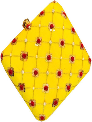 

Craftbazaar Party Yellow Clutch