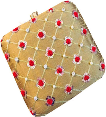 

Craftbazaar Party Gold Clutch