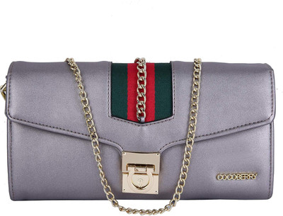 

Cocoberry Party Silver Clutch