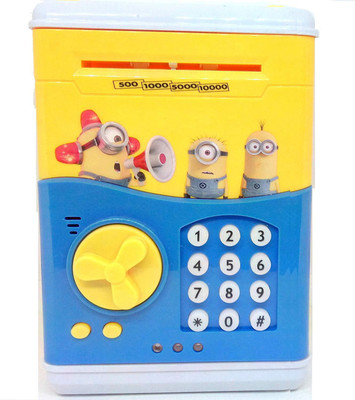 

kaykon Minnion Safe ATM Smart Electronic Lock Piggy Bank Coin Bank(Multicolor)