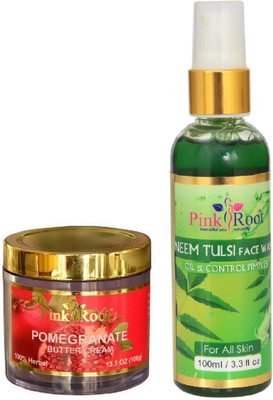 

Pink Root POMEGRANATE BUTTER CREAM 100G WITH NEEM FACE WASH 100ML(Set of 2)