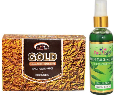 

Pink Root GOLD KIT 83G WITH NEEM FACE WASH 100ML(Set of 2)