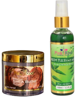 

Pink Root SHEA BUTTER CREAM 100G WITH NEEM FACE WASH 100ML(Set of 2)