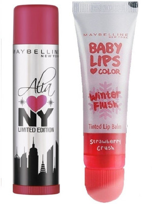 

Maybelline New York Baby Lips (Manhattan Mauve) + Strawberry Crush Lip Balm(Set of 2)