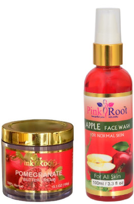 

Pink Root POMEGRANATE BUTTER CREAM 100G WITH APPLE FACE WASH 100ML(Set of 2)