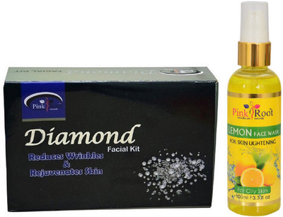 

Pink Root DIAMON KIT 83G WITH LEMON FACE WASH 100ML(Set of 2)