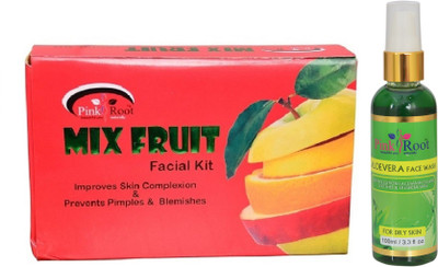 

Pink Root MIX FRUIT KIT 83G WITH ALOE VERA FACE WASH 100ML(Set of 2)