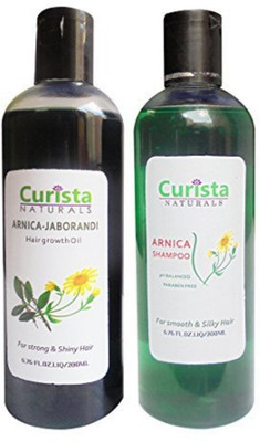 

Curista Naturals Naturals Arnica - Jaborandi Hair Growth Oil & Shampoo For strong & Shiny Hair Combo Pack of 2 x 200ml(Set of 2)