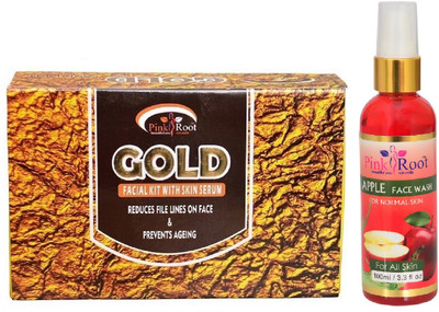 

Pink Root GOLD KIT 83G WITH APPLE FACE WASH 100ML(Set of 2)