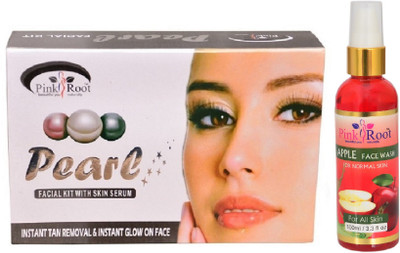 

Pink Root PEARL KIT 83G WITH APPLE FACE WASH 100ML(Set of 2)