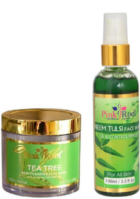 

Pink Root TEA TREE MASK 100G WITH NEEM FACE WASH 100ML(Set of 2)