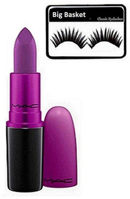

big basket Eyelashes & Mac Heroine Lipstick(Set of 2)