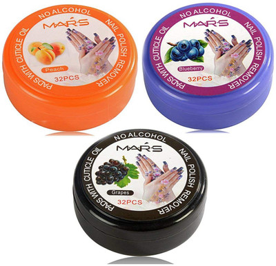 

FASHION 1 MARS Nail Polish Remover Pads Wet Wipes Pack of 3 (96 Wipes)(Set of 3)