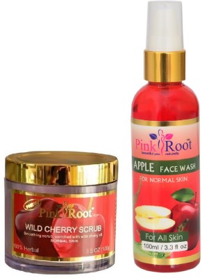 

Pink Root WILD CHERRY SCRUB 100G WITH APPLE FACE WASH 100ML(Set of 2)