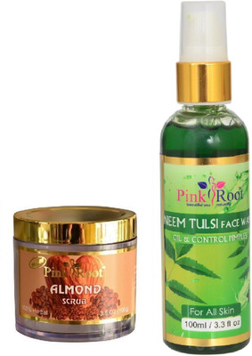

Pink Root ALMOND SCRUB 100G WITH NEEM FACE WASH 100ML(Set of 2)