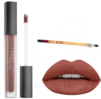 

Huda Beauty Professional Long lasting Liquid Matte Trendsetter Colour Lipstick 6 Ml with Eye Kajal(Set of 1)