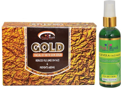 

Pink Root GOLD KIT 83G WITH ALOE VERA FACE WASH 100ML(Set of 2)