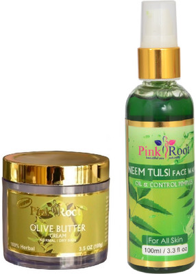 

Pink Root OLIVE BUTTER CREAM 100G WITH NEEM FACE WASH 100ML(Set of 2)