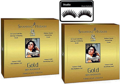 

studio Eyelashes, Shahnaz Hussain 24 Carat Gold Facial Kit Pack Of 2(Set of 3)