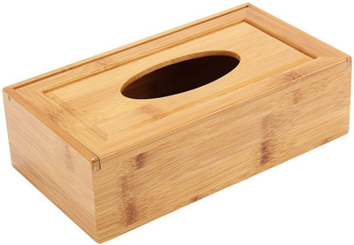 

HOKIPO 1 Compartments Wooden Tissue Paper Holder(Brown)
