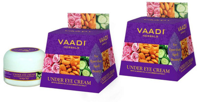 

Vaadi Herbals Under Eye Cream - Almond Oil & Cucumber extract (30 gms x 2)(60 g)