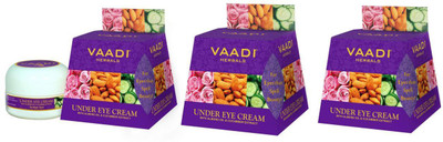 

Vaadi Herbals Under Eye Cream - Almond Oil & Cucumber extract (30 gms x 3)(90 g)