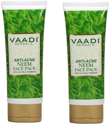 VAADI HERBALS Anti-Acne Neem Face Pack with Clove & Turmeric (120 gms x 2)(240 g)