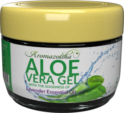 

Aromazotika Aloe Vera Gel for Face and Hair with Pure Lavender Essential Oil. Hair, Face & Skin Use (100g)(100 g)