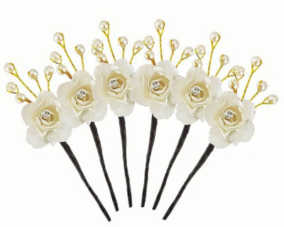

Fully Beautiful Huda Pin, HAir Accessory Set For Girls & Women Hair Pin, Hair Clip, Hair Accessory Set(White)