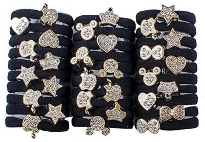 

Bueno Good Hair Grips Elastics Rubber bands For Girls And Women Hair Band(Black)