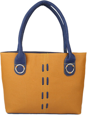 

Rainbow arts Hand-held Bag(Tan, Blue), Blue;tan