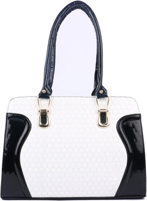 

Women Marks Hand-held Bag(White, Black), Black;white