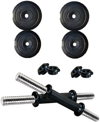 Protoner 18 kg 18 kg PVC Adjustable Dumbbells with Gloves & Hand Gripper Home Gym Combo